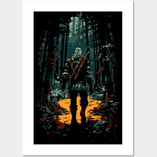 Geralt vs The Swamp Monster Posters and Art